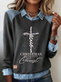 Casual Shawl Collar Christmas Sweatshirt