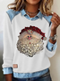 Vintage Shawl Collar Santa Claus Sweatshirt