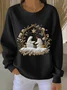 Casual Crew Neck Christmas Sweatshirt