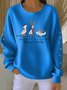 Casual Crew Neck Christmas Sweatshirt