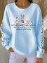 Casual Crew Neck Christmas Sweatshirt