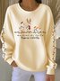 Casual Crew Neck Christmas Sweatshirt