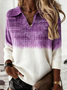Women Gradient Pattern Long Sleeve Comfy Casual Sweater