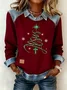 Vintage Shawl Collar Christmas Sweatshirt