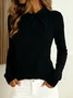 Elegant Plain Long Sleeve T-shirt