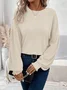 Crew Neck Modal Loose Elegant Knit Top