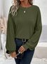 Crew Neck Modal Loose Elegant Knit Top