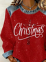 Vintage Crew Neck Christmas Sweatshirt Printing
