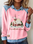 Vintage Shawl Collar Christmas Sweatshirt