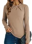 Elegant Plain Long Sleeve T-shirt