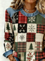 Vintage Crew Neck Christmas Sweatshirt Printing