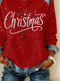 Vintage Crew Neck Christmas Sweatshirt Printing