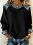 Vintage Crew Neck Plain Sweatshirt