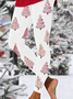 Women Christmas Casual All Season Printing Long Leggings