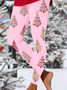 Women Christmas Casual All Season Printing Long Leggings