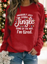 Casual Christmas Crew Neck Long Sleeve T-shirt
