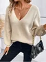 Women Plain Long Sleeve Comfy Elegant Sweater