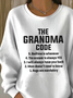 Vintage Crew Neck Letter Pattern Sweatshirt