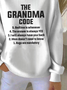 Vintage Crew Neck Letter Pattern Sweatshirt