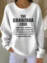 Vintage Crew Neck Letter Pattern Sweatshirt
