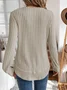 Plain Crew Neck Jersey Casual Knit Top