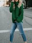 Women Plain Long Sleeve Comfy Street Split Joint Sweater