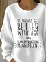 Vintage Crew Neck Letter Pattern Sweatshirt