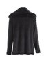 Women Spring/Fall Outerwear Casual Split Joint Plain Long Sleeve Lapel Collar Jacket