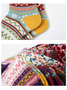 Chunky Knit Thick Warm Mid-calf Socks With Ethnic Retro Geometric Pattern