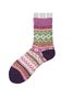 Chunky Knit Thick Warm Mid-calf Socks With Ethnic Retro Geometric Pattern