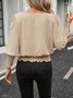 Women Plain Extra-long Sleeve Comfy Elegant Cardigan
