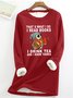Vintage Crew Neck Letter Pattern Sweatshirt