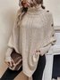 Women Wool/Knitting Plain Long Sleeve Comfy Casual Sweater