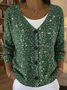 Women Abstract Long Sleeve Comfy Casual Cardigan