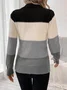 Women Wool-Blend Striped Long Sleeve Comfy Casual Sweater