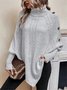 Women Wool/Knitting Plain Long Sleeve Comfy Casual Sweater
