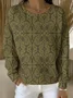 Casual Crew Neck Abstract Sweatshirt Printing