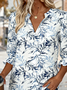 V Neck Half Sleeve Floral Regular Regular Fit Shirt For Women
