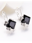 Simple Rhinestone Gem Alloy Earrings
