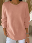Women Plain Long Sleeve Comfy Casual Printing Sweater