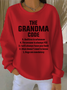 Vintage Crew Neck Letter Pattern Sweatshirt
