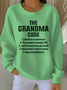 Vintage Crew Neck Letter Pattern Sweatshirt