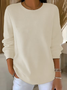 Women Plain Long Sleeve Comfy Casual Printing Sweater