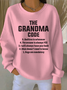 Vintage Crew Neck Letter Pattern Sweatshirt