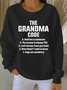 Vintage Crew Neck Letter Pattern Sweatshirt