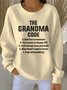 Vintage Crew Neck Letter Pattern Sweatshirt