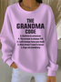 Vintage Crew Neck Letter Pattern Sweatshirt