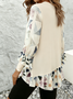 Casual Floral Crew Neck Long Sleeve T-shirt