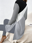 Women Striped Two-Piece Set Daily Long Sleeve Casual Spring/Fall Top With Pants Matching Set