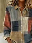 Shirt Collar Regular Sleeve Long Sleeve Abstract Buckle Regular Loose Button Up Shirt Shirt For Women